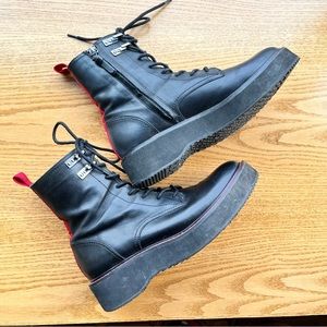 Diane Von Furstenberg In Charge Lace up combat boots